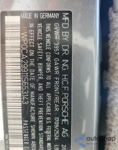 WP0CA29911S653143